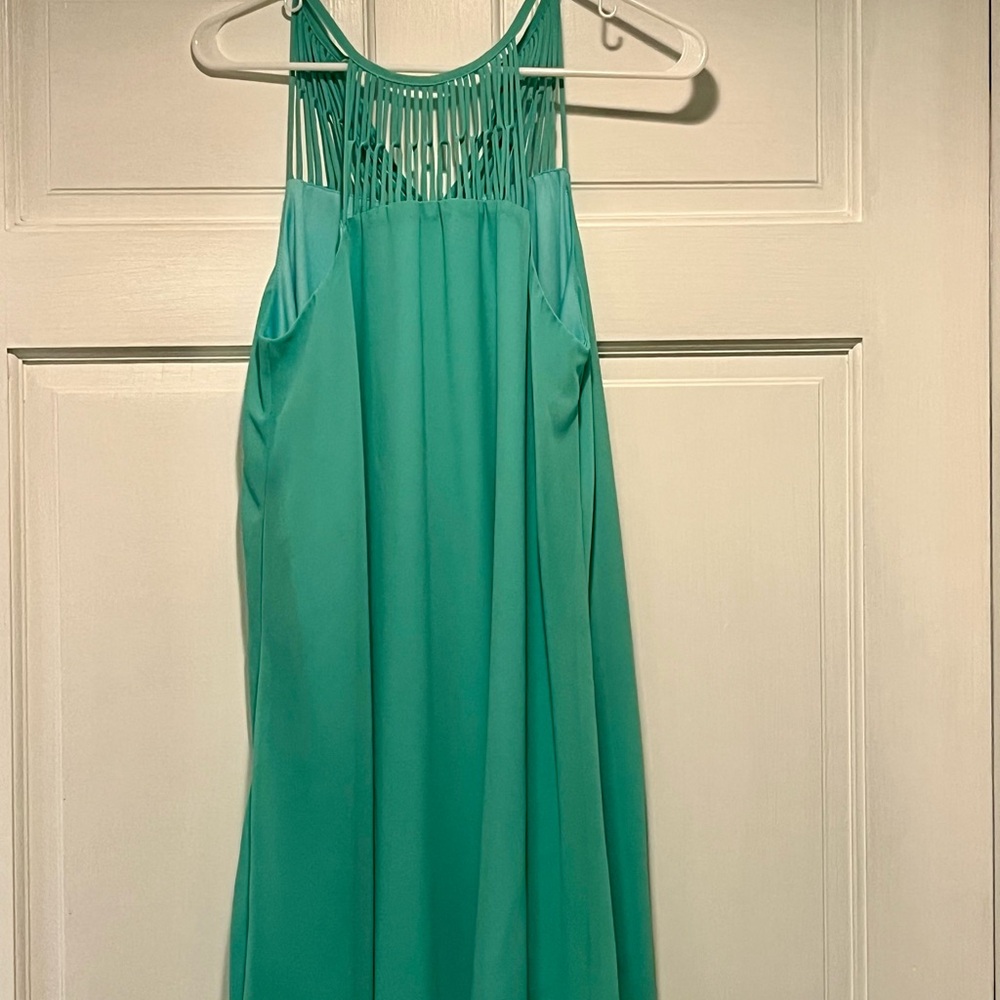 Love Riche Asymmetrical Dress in Teal